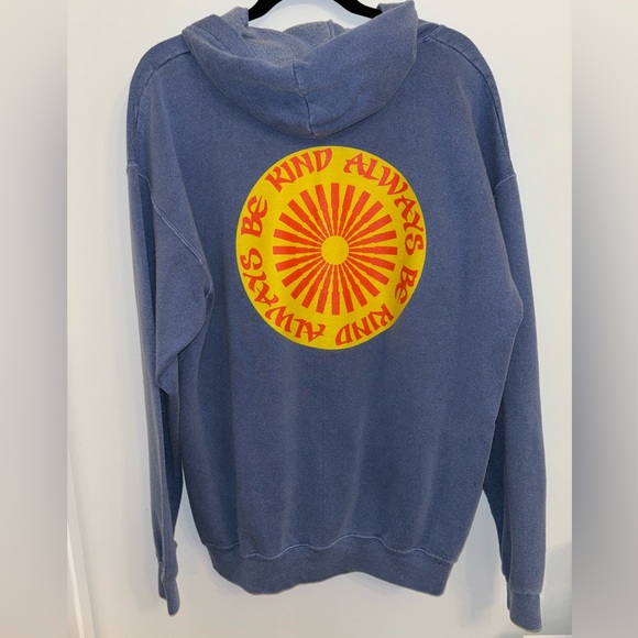 Urban Outfitters blue zip up hoodie - distressed look - good condition - Picture 2 of 3